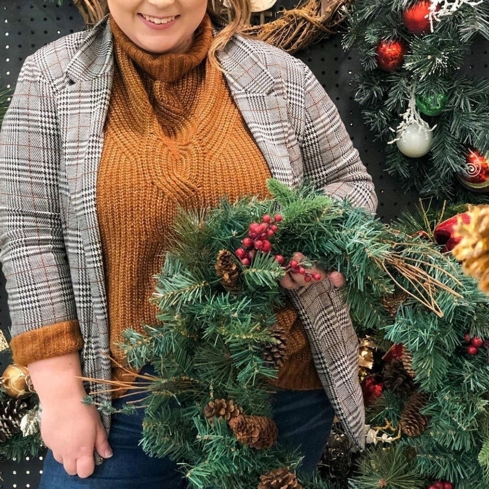 maurices- Bourbon mock neck sweater